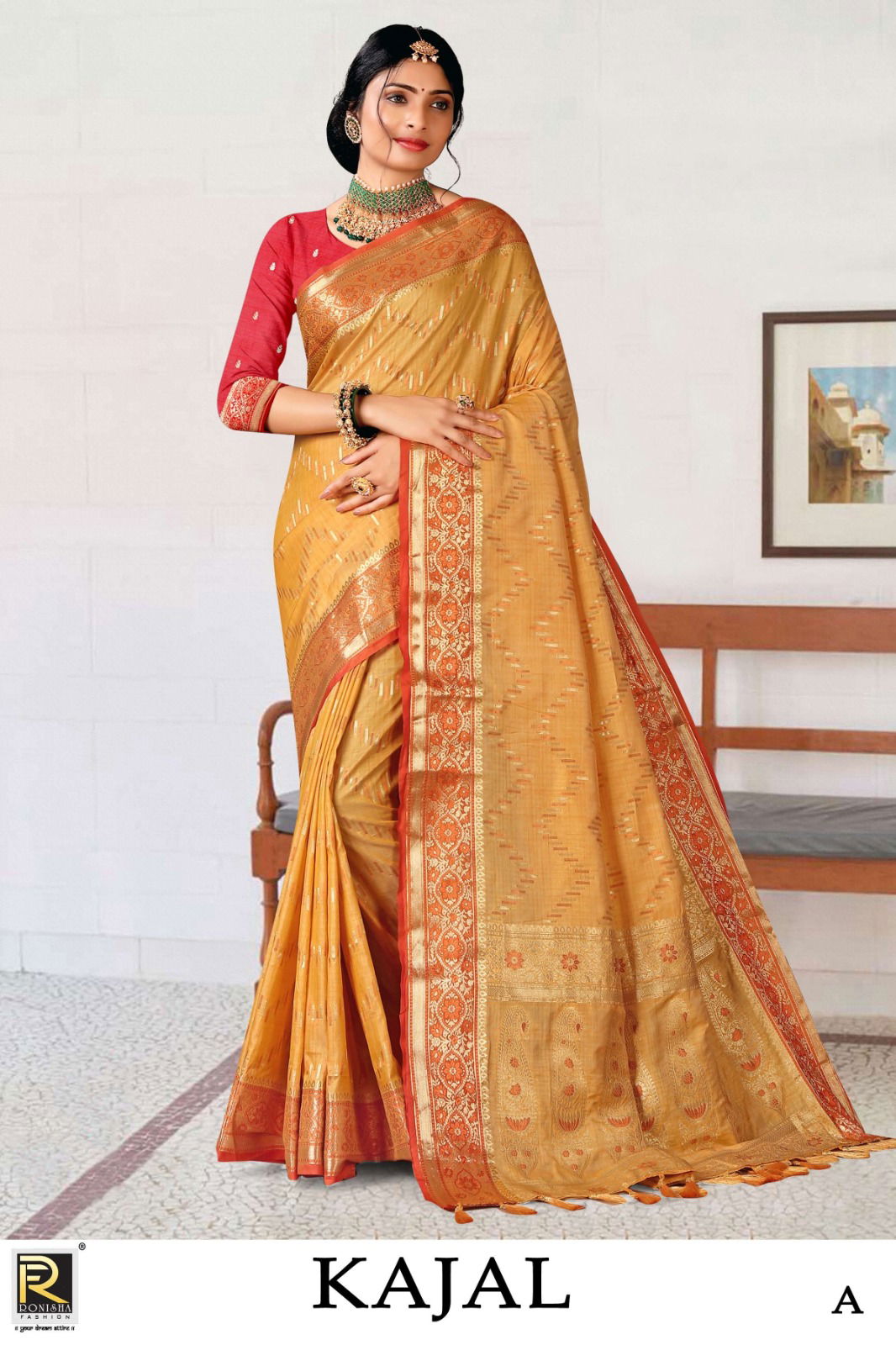 Kajal A To F Ronisha Banarsi Silk Sarees Catalog